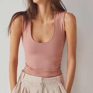 Free People Intimately Nude Seamless Tank Top Size M/L
